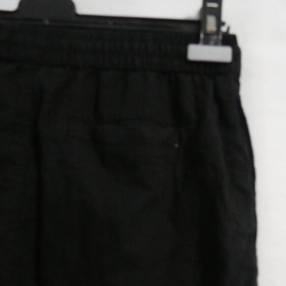 Black Shorts | Stretchy Waist and Drawstring Front | Button and Zip-Up Closure - Picture 11 of 14